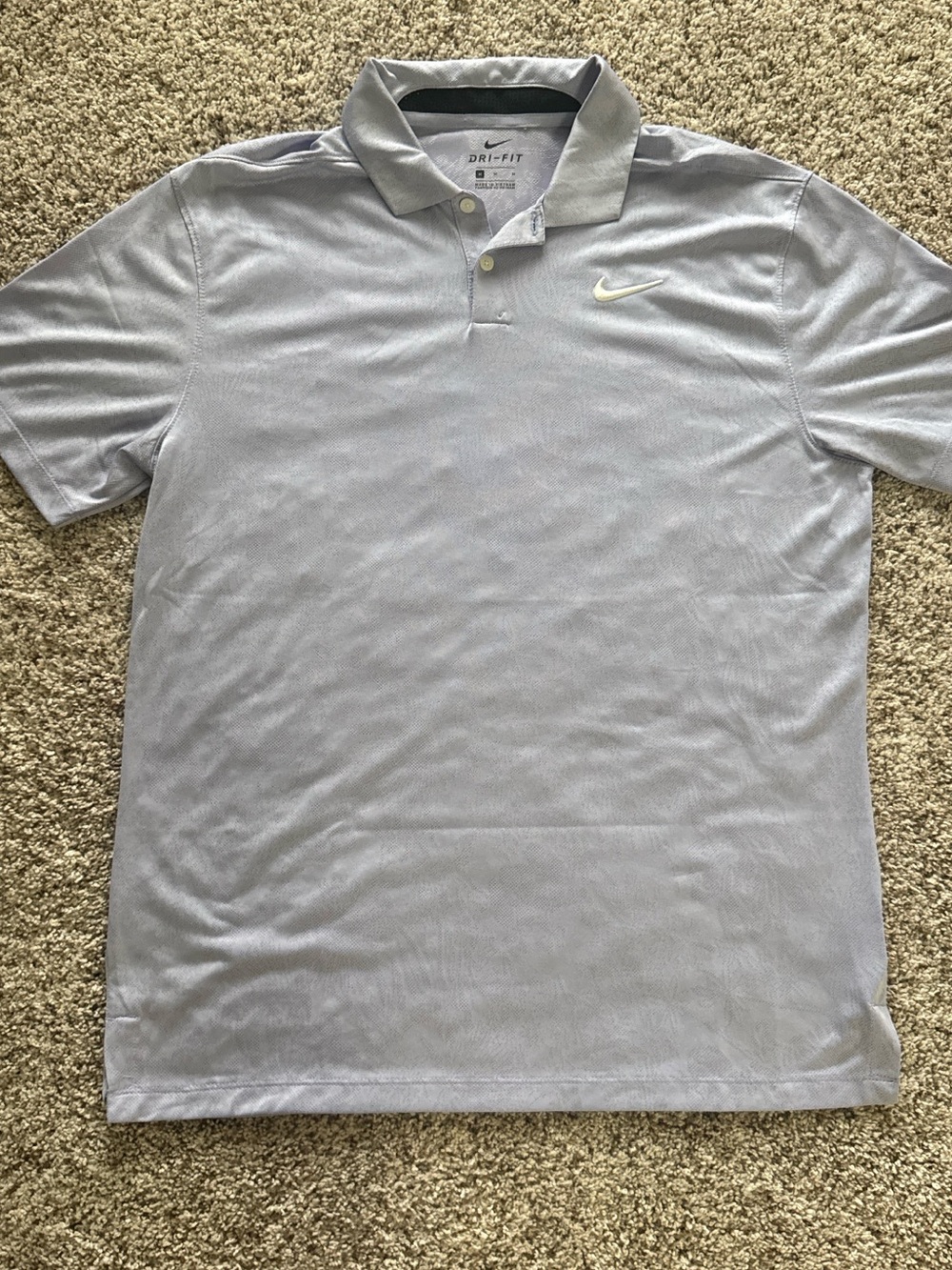 Nike Light Gray Dri-FIT Polo Shirt